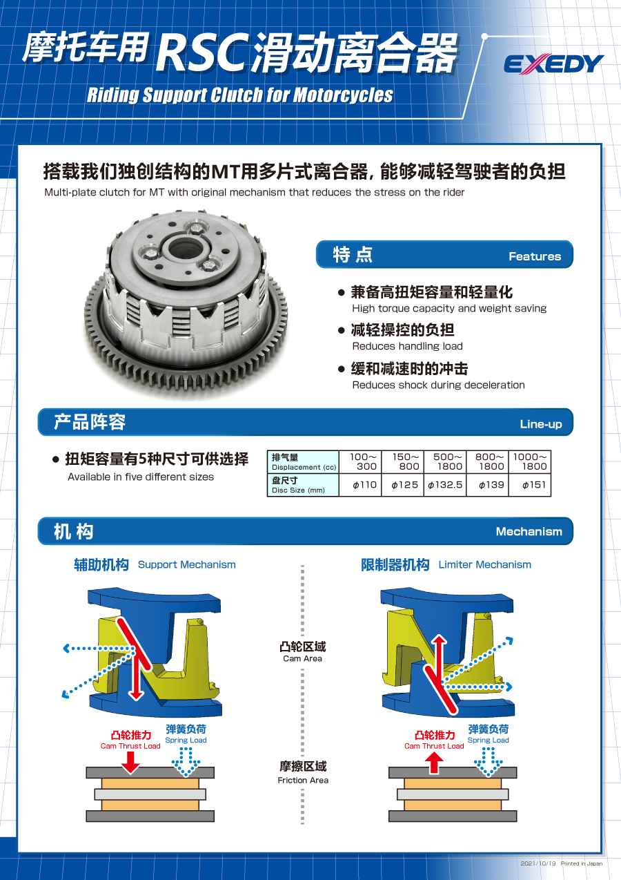摩托车用RSC滑动离合器