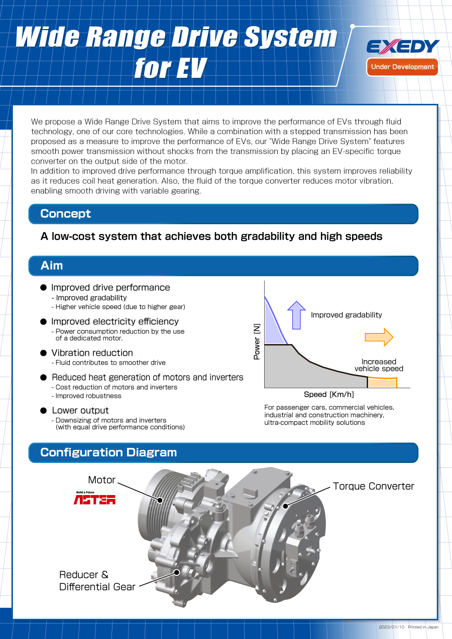 Wide Range Drive System for EV