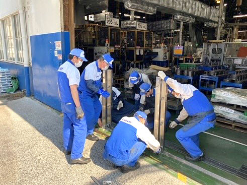 会所の排水ポンプ設置確認