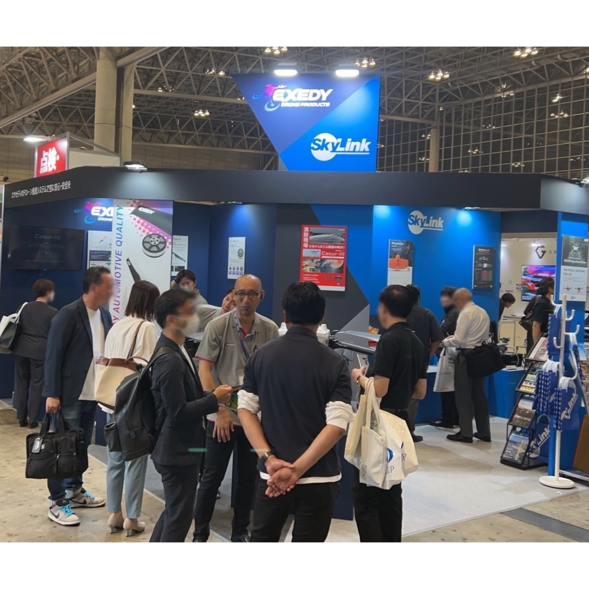 「Japan Drone 2025」エクセディブースの様子 | EXEDY新商品ポータルサイト
