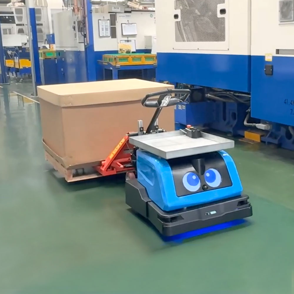 Neibo パワフルロボットがハンドパレットトラックを牽引 | エクセディ 新商品ポータルサイト