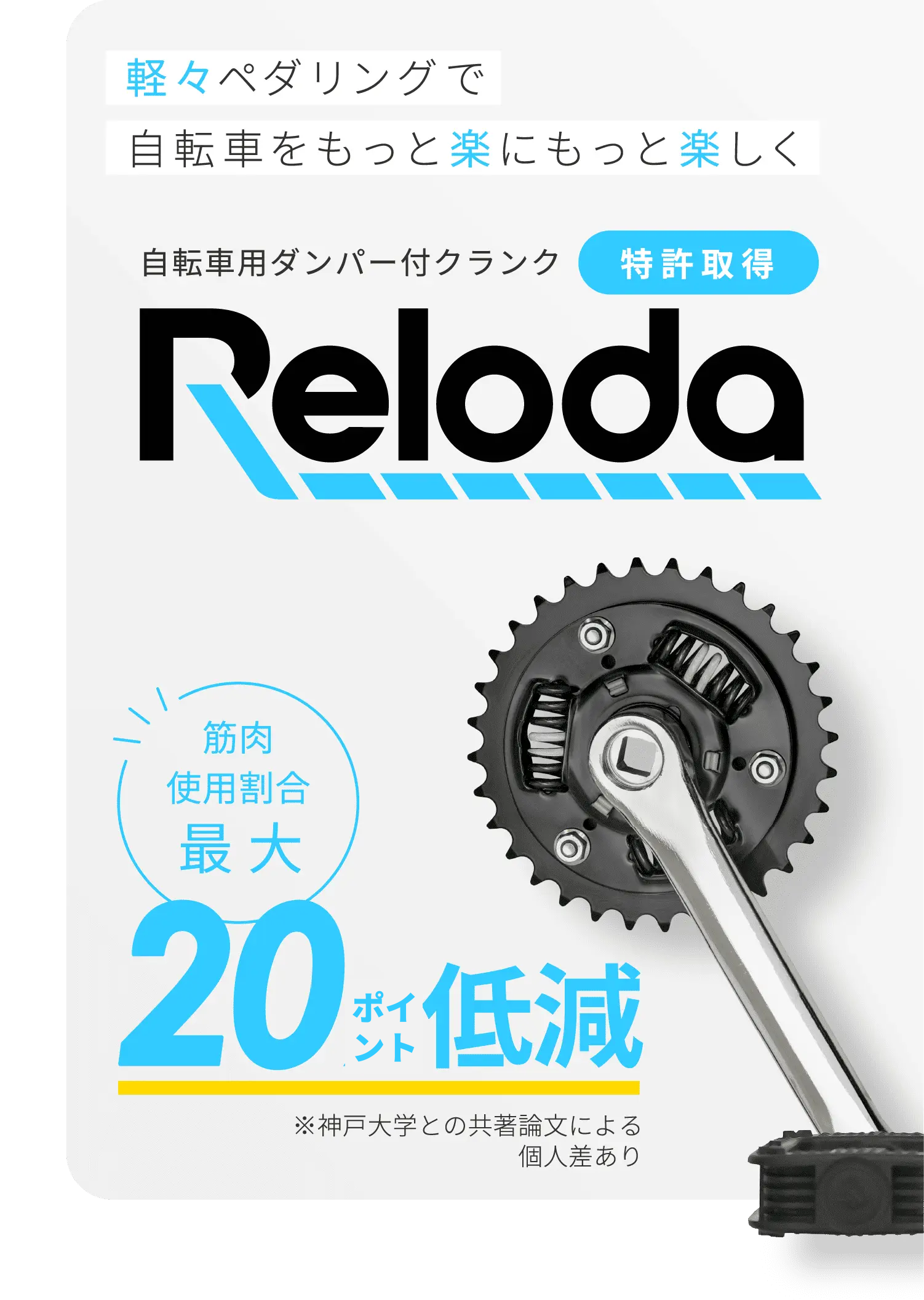 自動車用ダンパー付クランク　Reloda（リロダ）